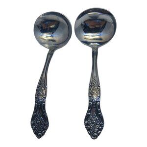 Rogers Cutlery Co Gravy Spoons Stainless Steel Made in Japan set of 2